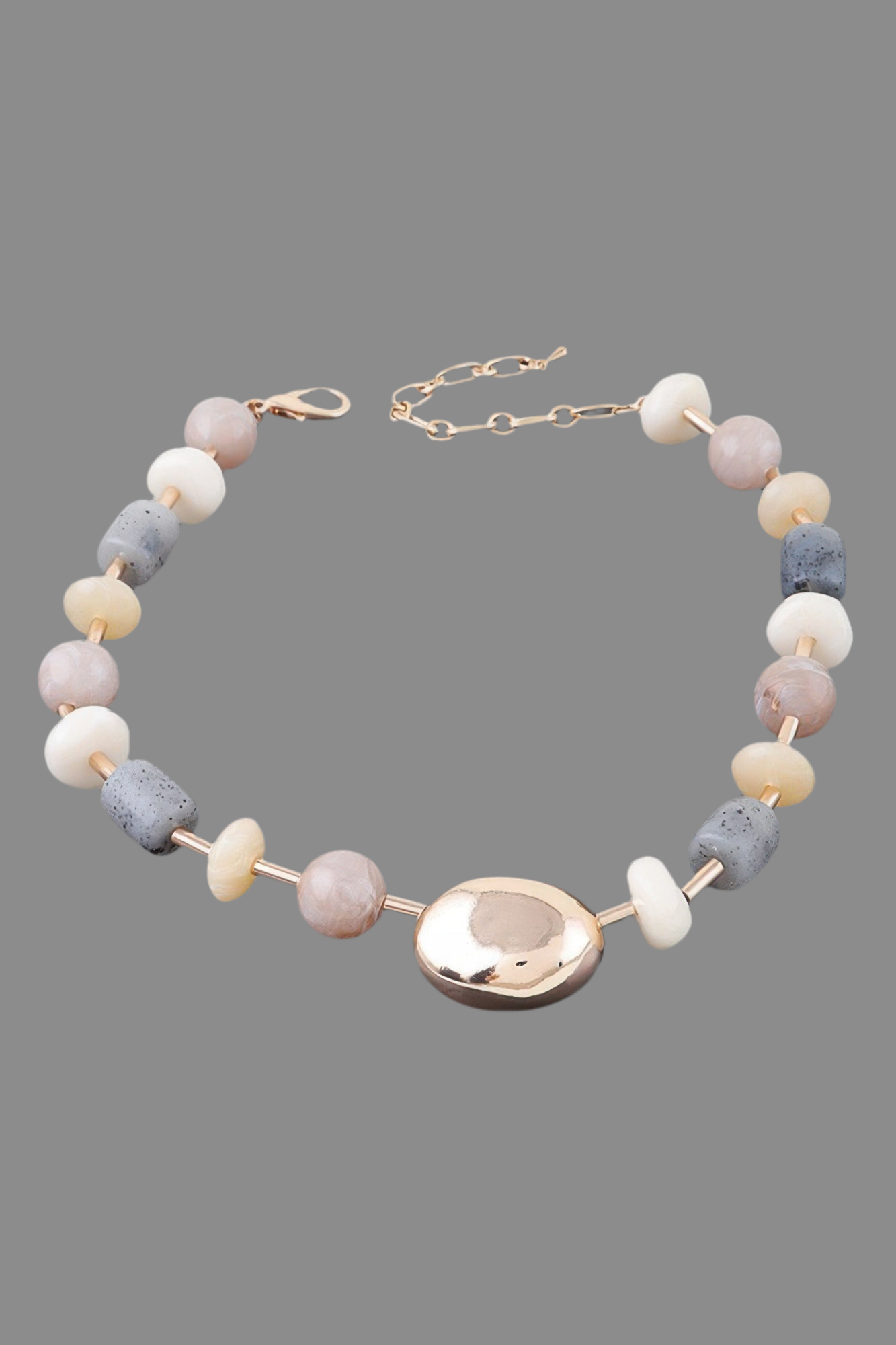 Multi Modern Stone Necklace