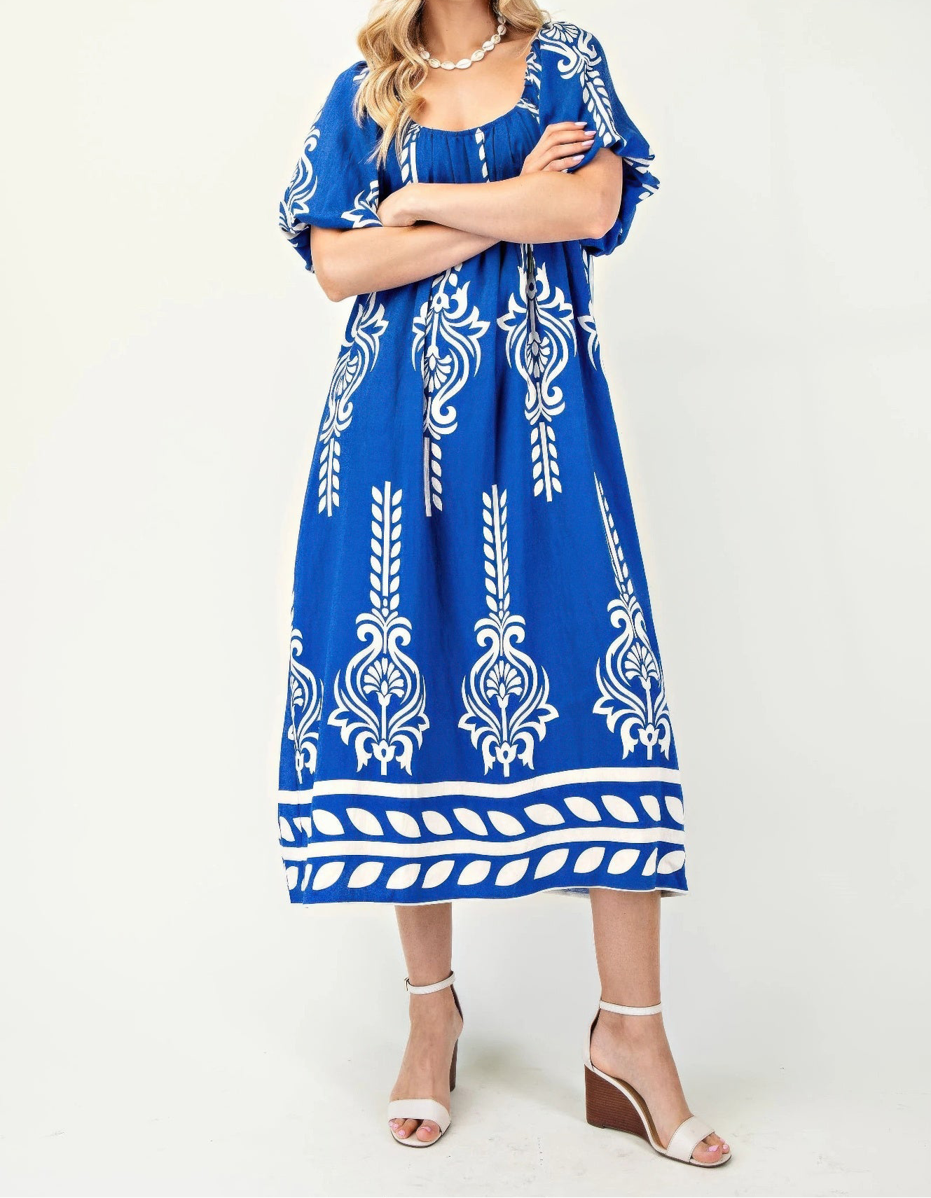 Printed Midi Dress