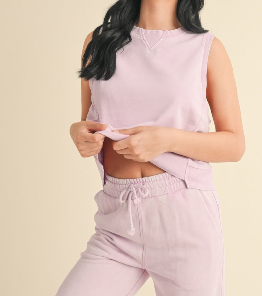 Mineral Wash Sleeveless Top
