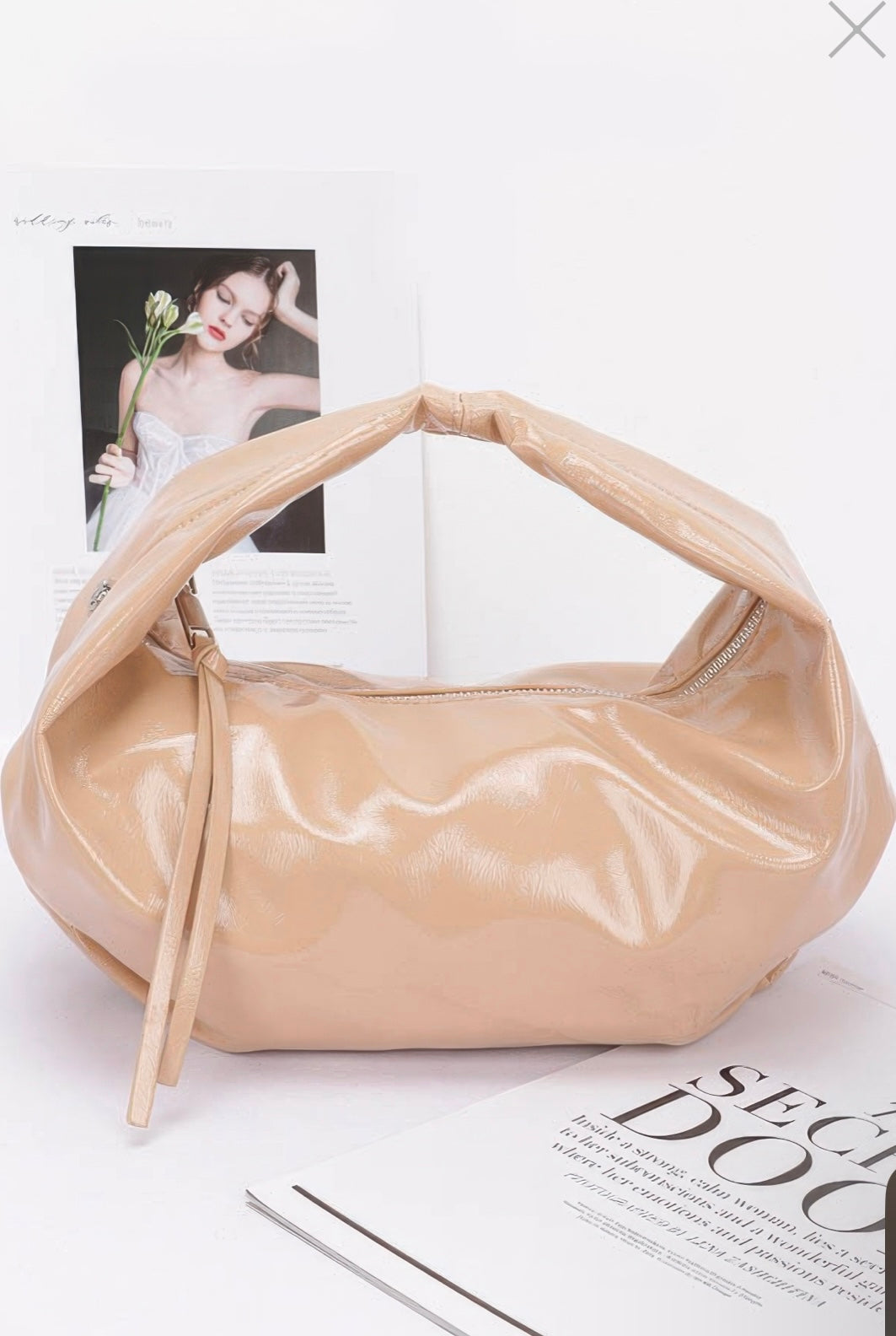 Patent Leather Hobo Bag