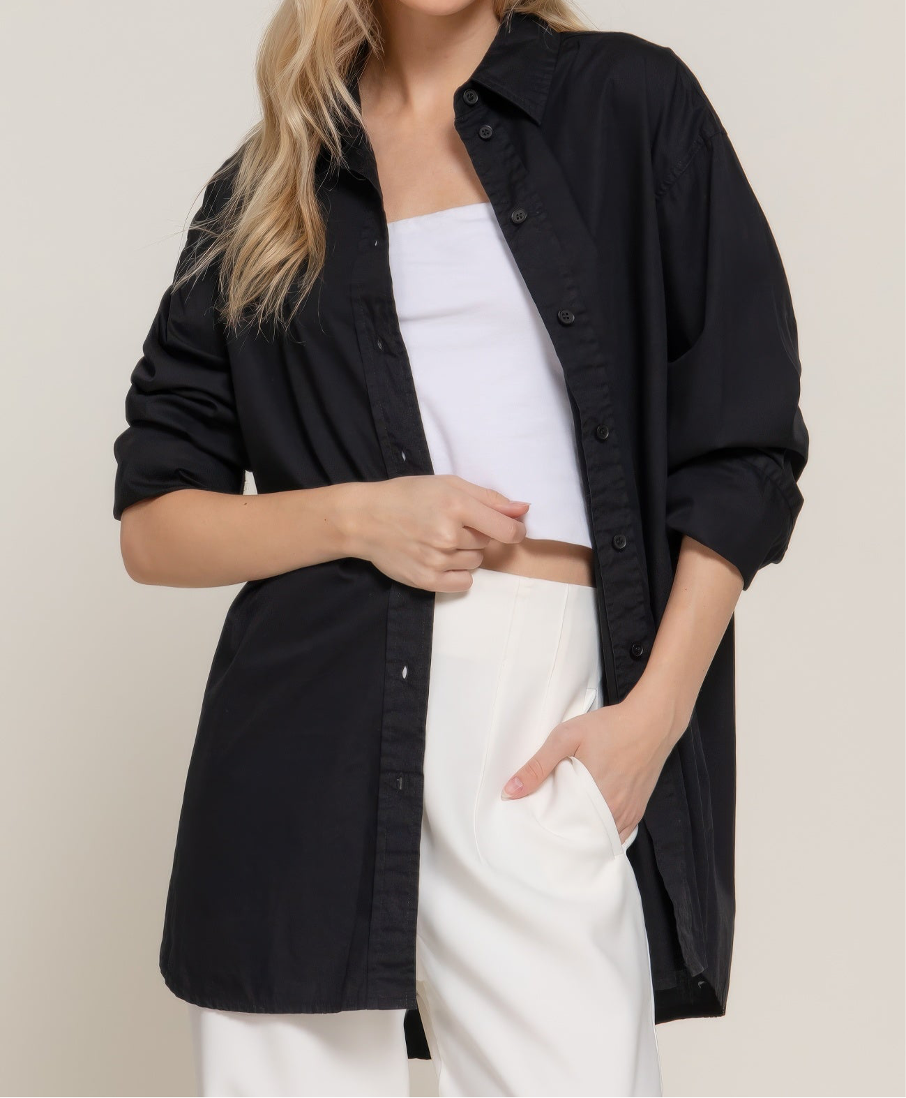 Long Sleeve Loose Fit Shirt