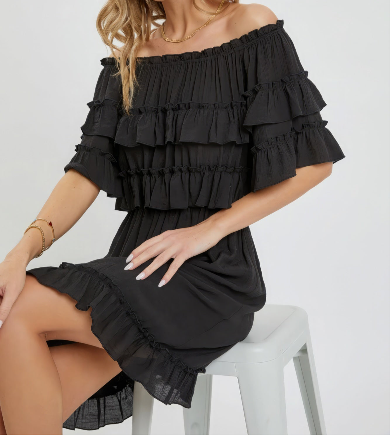 Off Shoulder Ruffle Dress