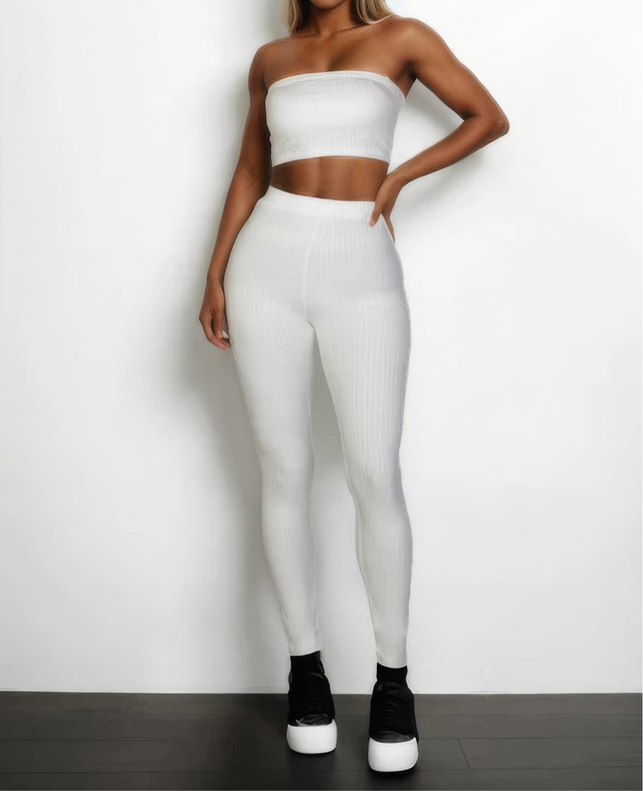 Ribbed Tube Top & Leggings Set