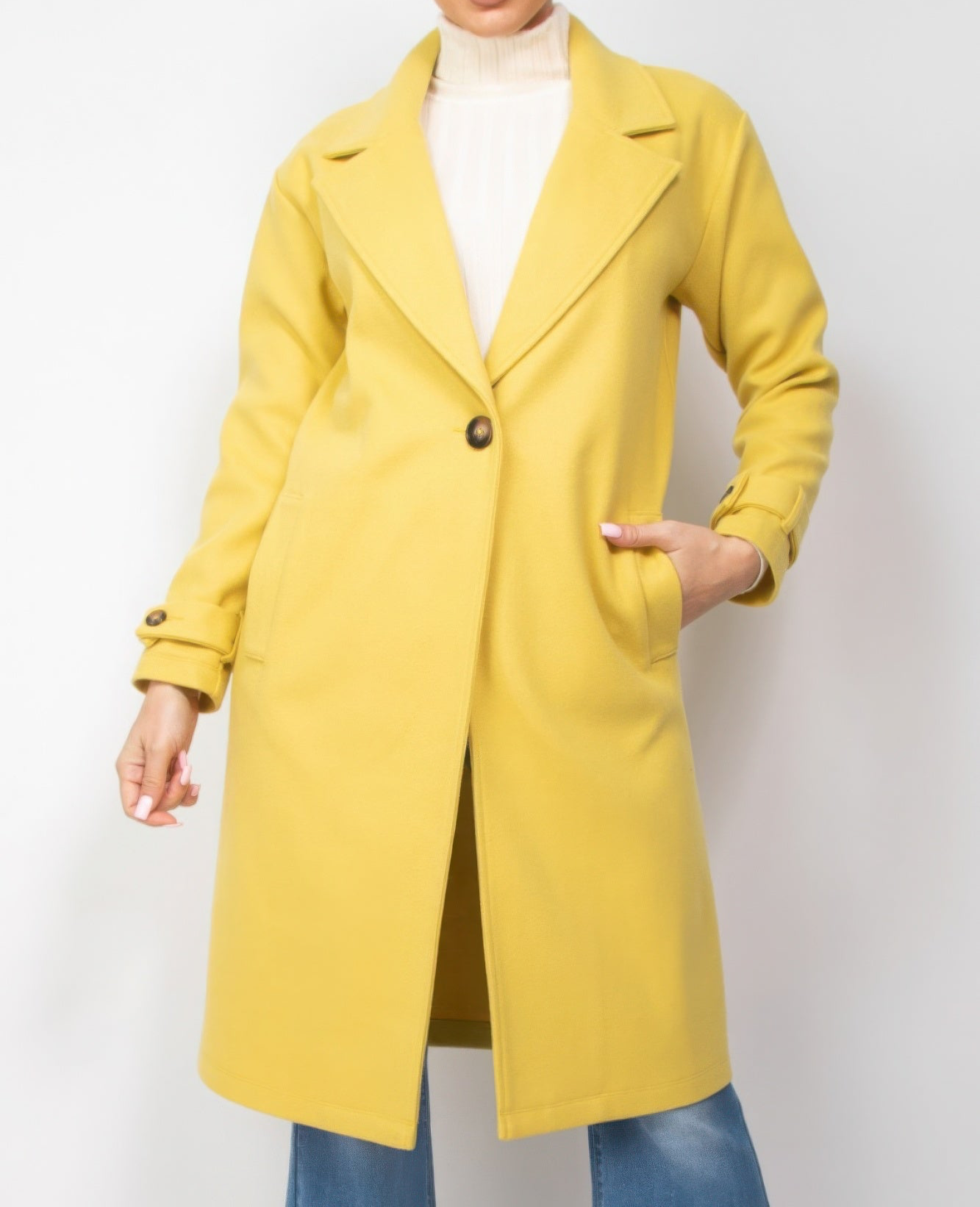 Collar Pocketed Coat