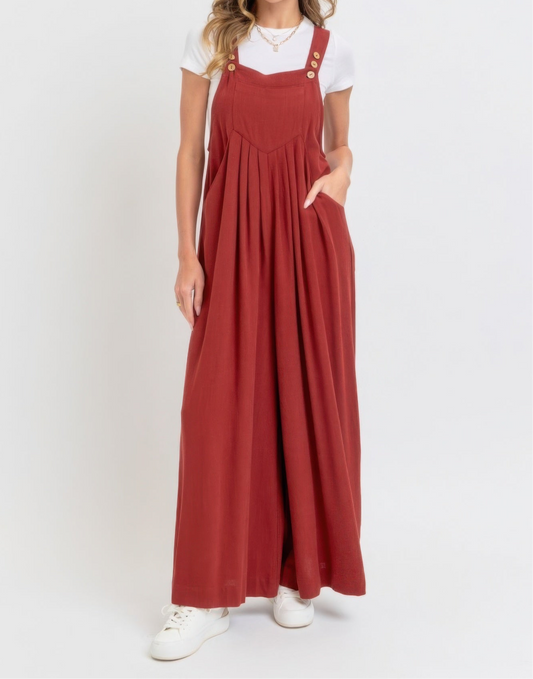 Overall Wide Leg Jumpsuit