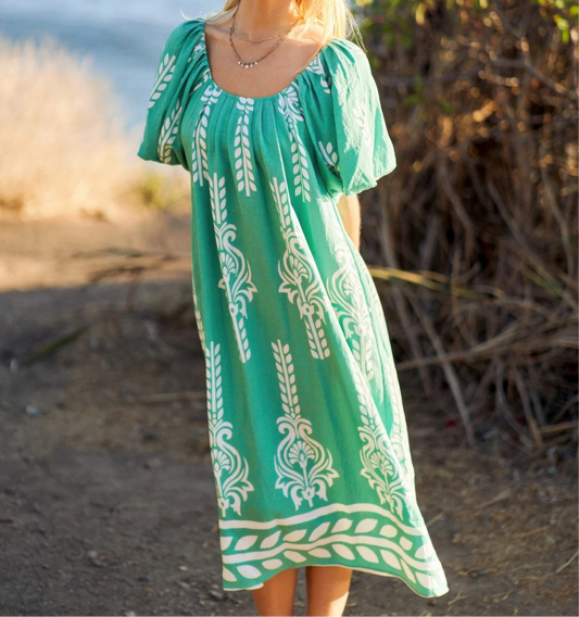Printed Midi Dress