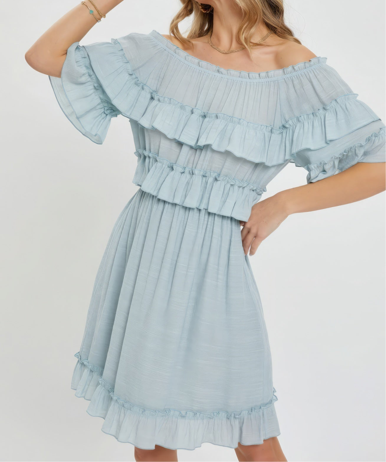 Off Shoulder Ruffle Dress