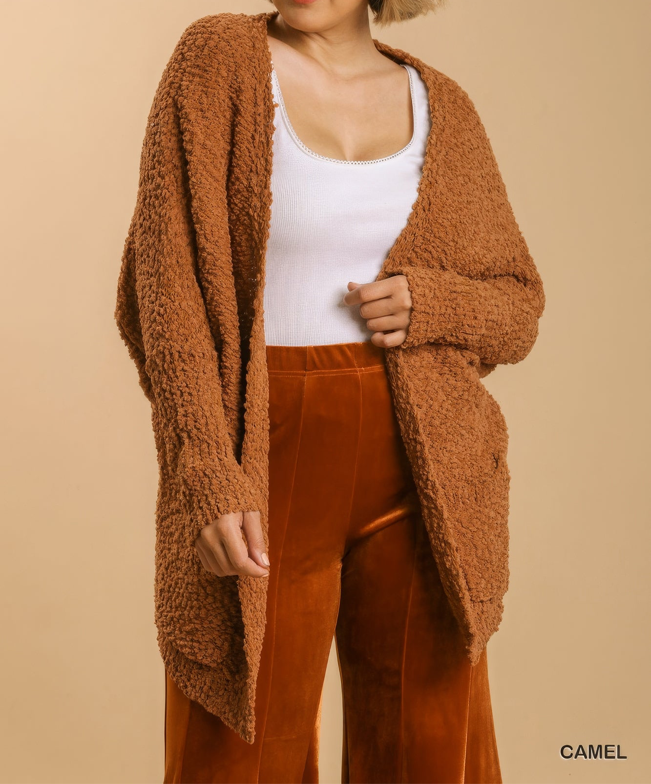 Open Front Oversized Cardigan Sweater