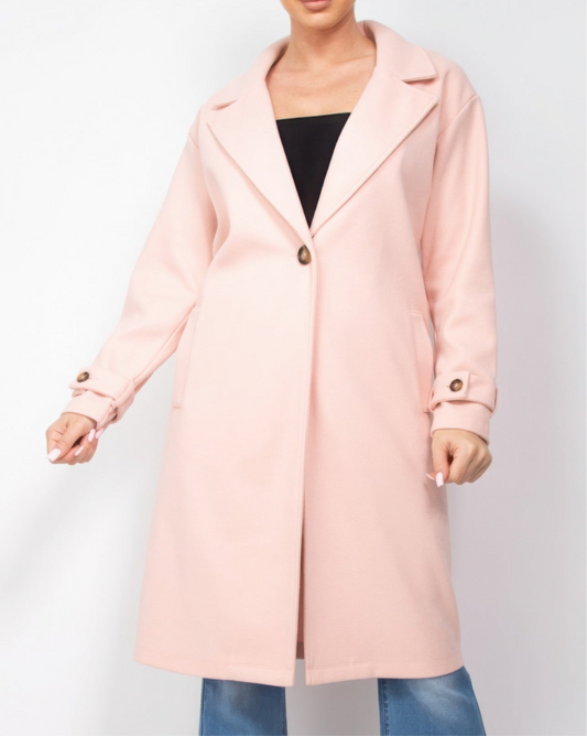 Collar Pocketed Coat