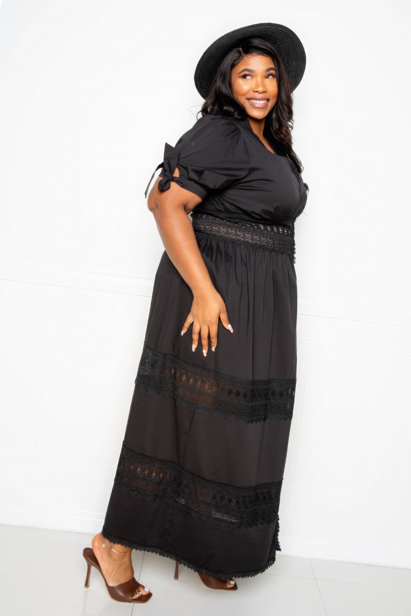 Puff Sleeve Maxi Dress