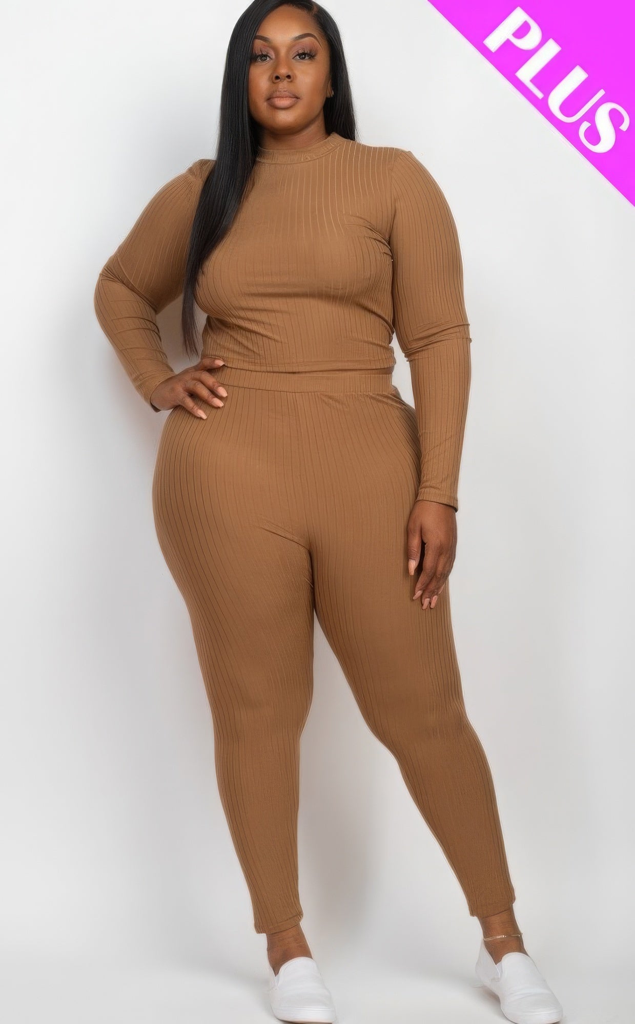 Ribbed Mock Neck Top & Leggings Set