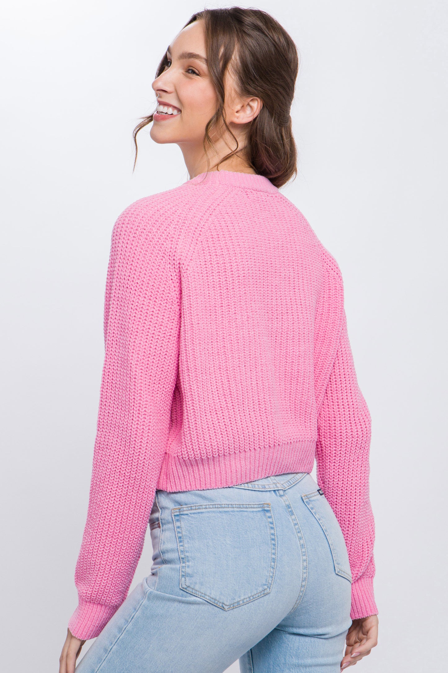 Knit Pullover Cold Shoulder Sweater