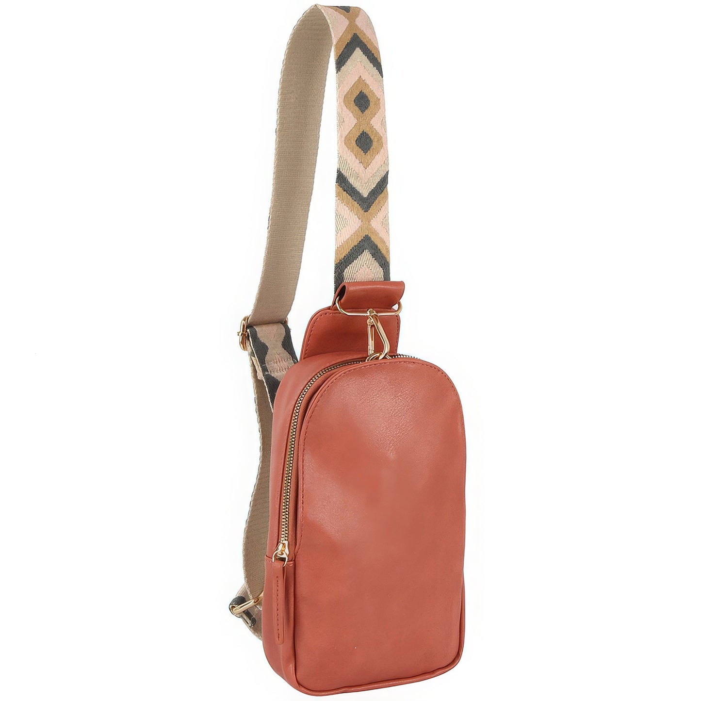 Smooth Zipper Sling Crossbody