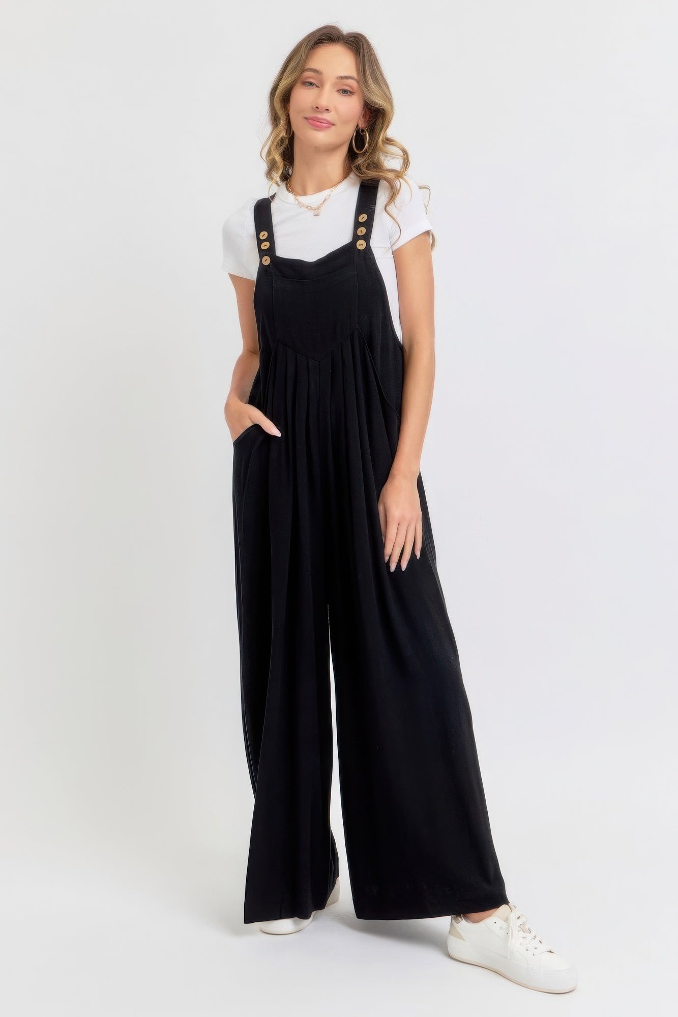 Overall Wide Leg Jumpsuit