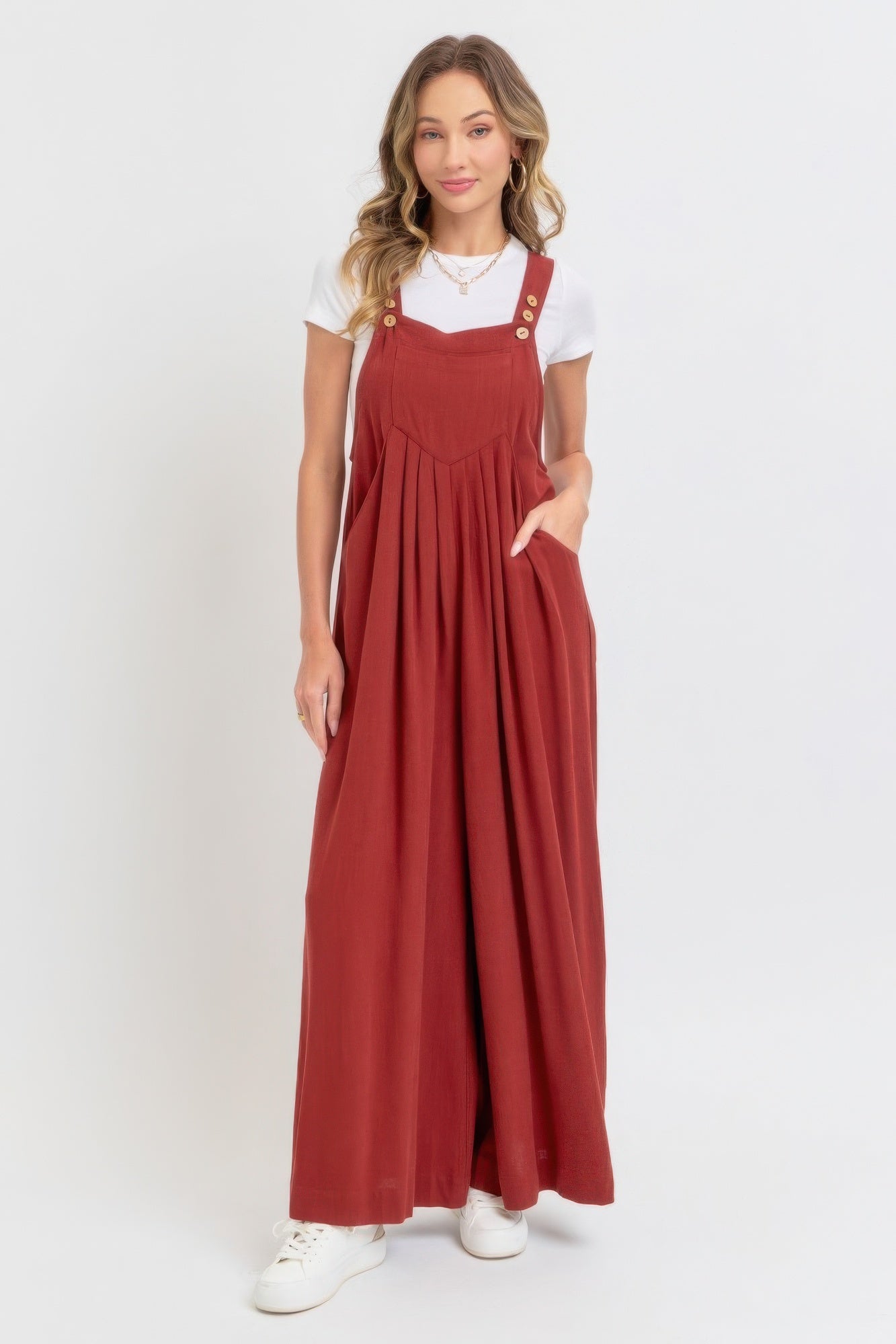 Overall Wide Leg Jumpsuit