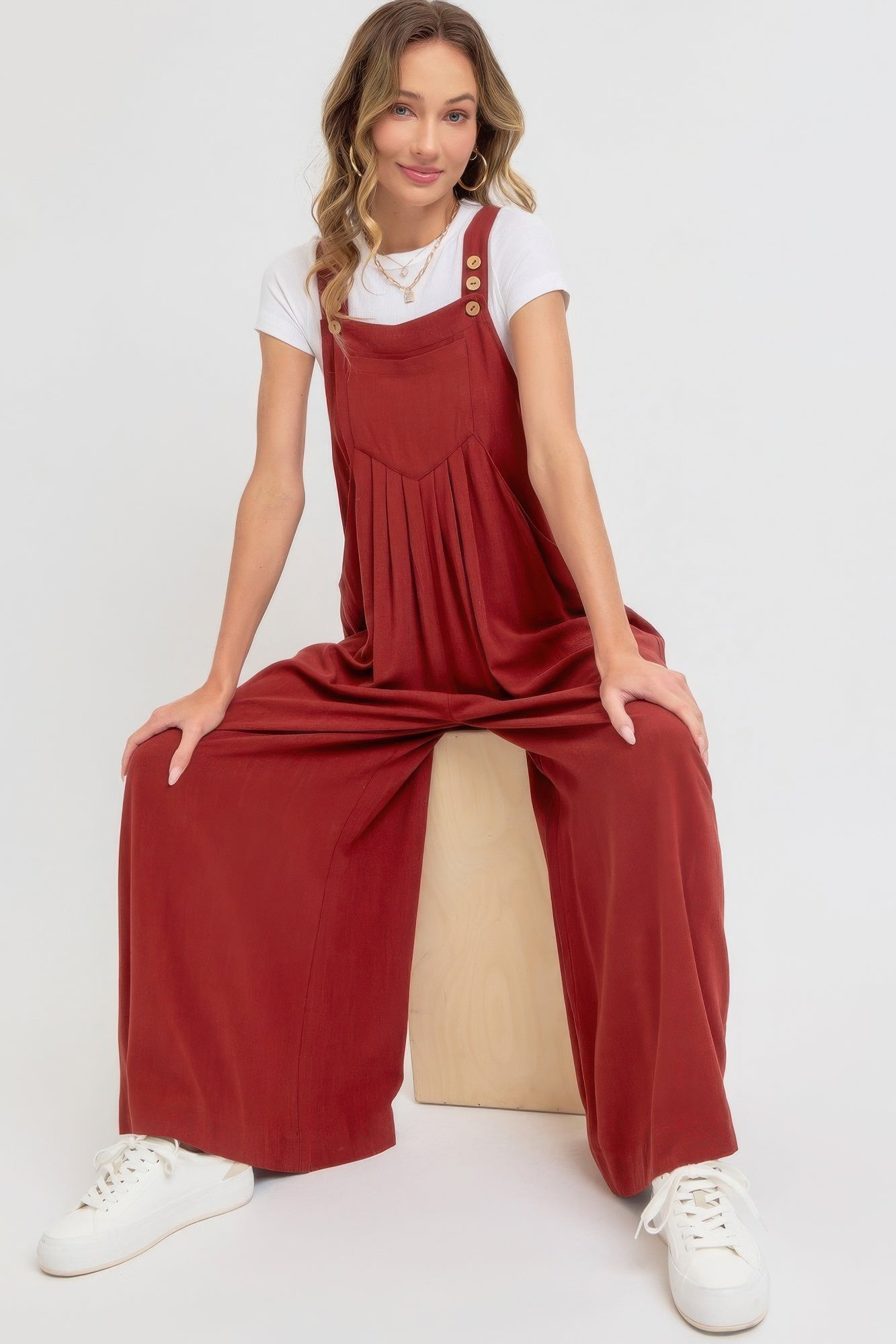 Overall Wide Leg Jumpsuit