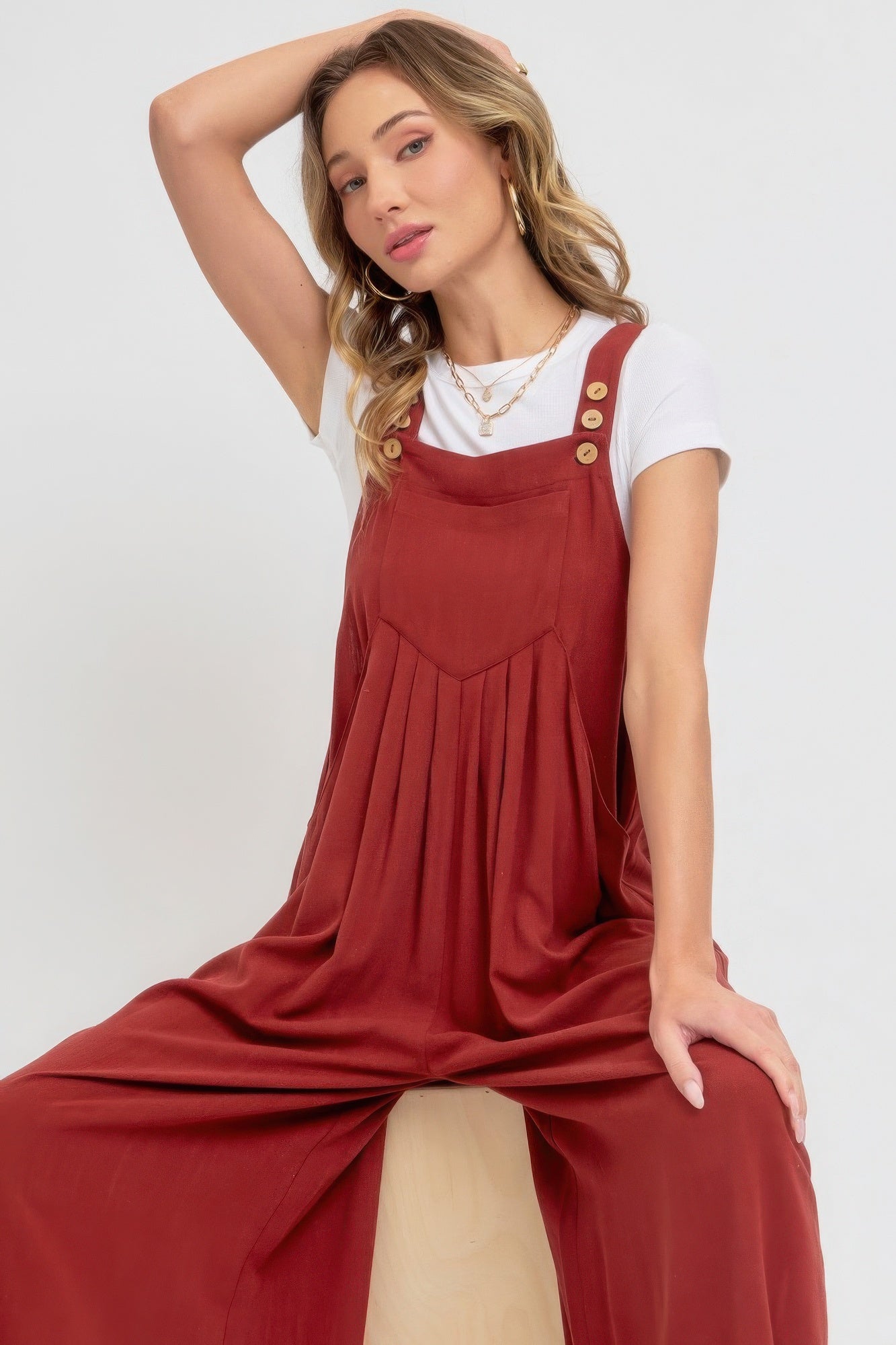 Overall Wide Leg Jumpsuit