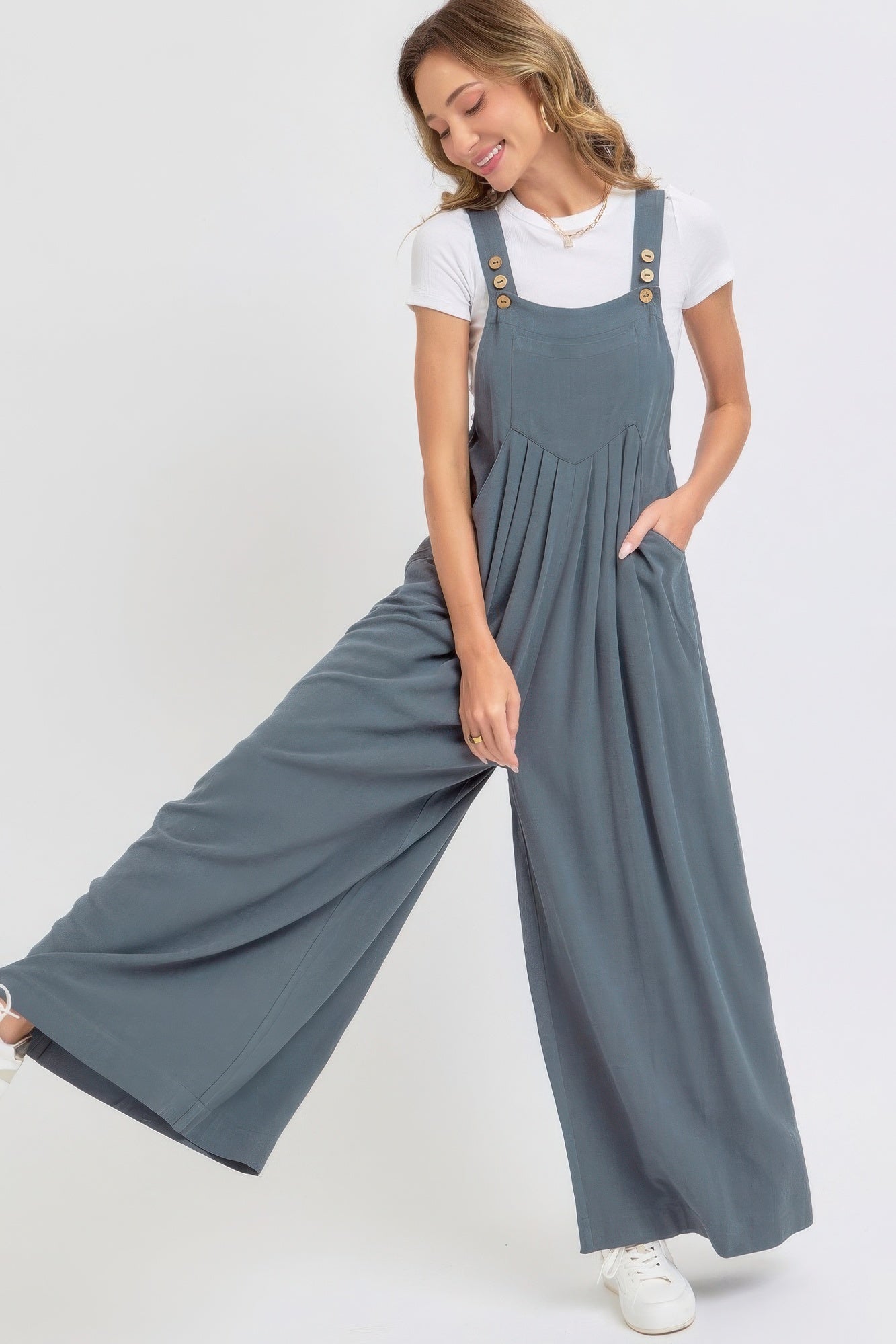 Overall Wide Leg Jumpsuit