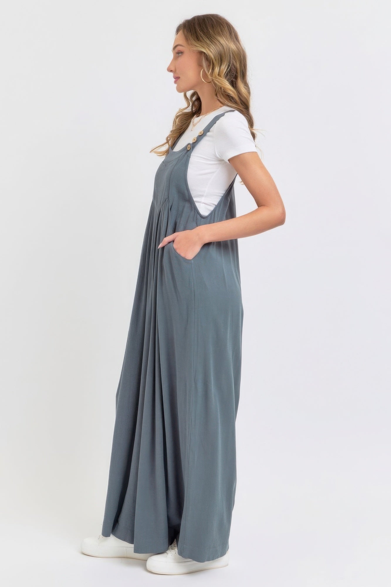 Overall Wide Leg Jumpsuit