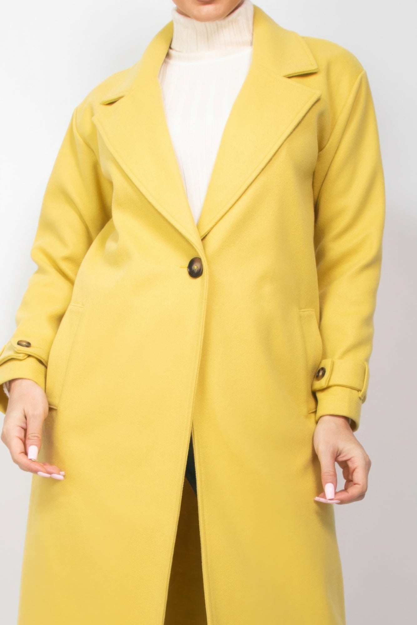 Collar Pocketed Coat