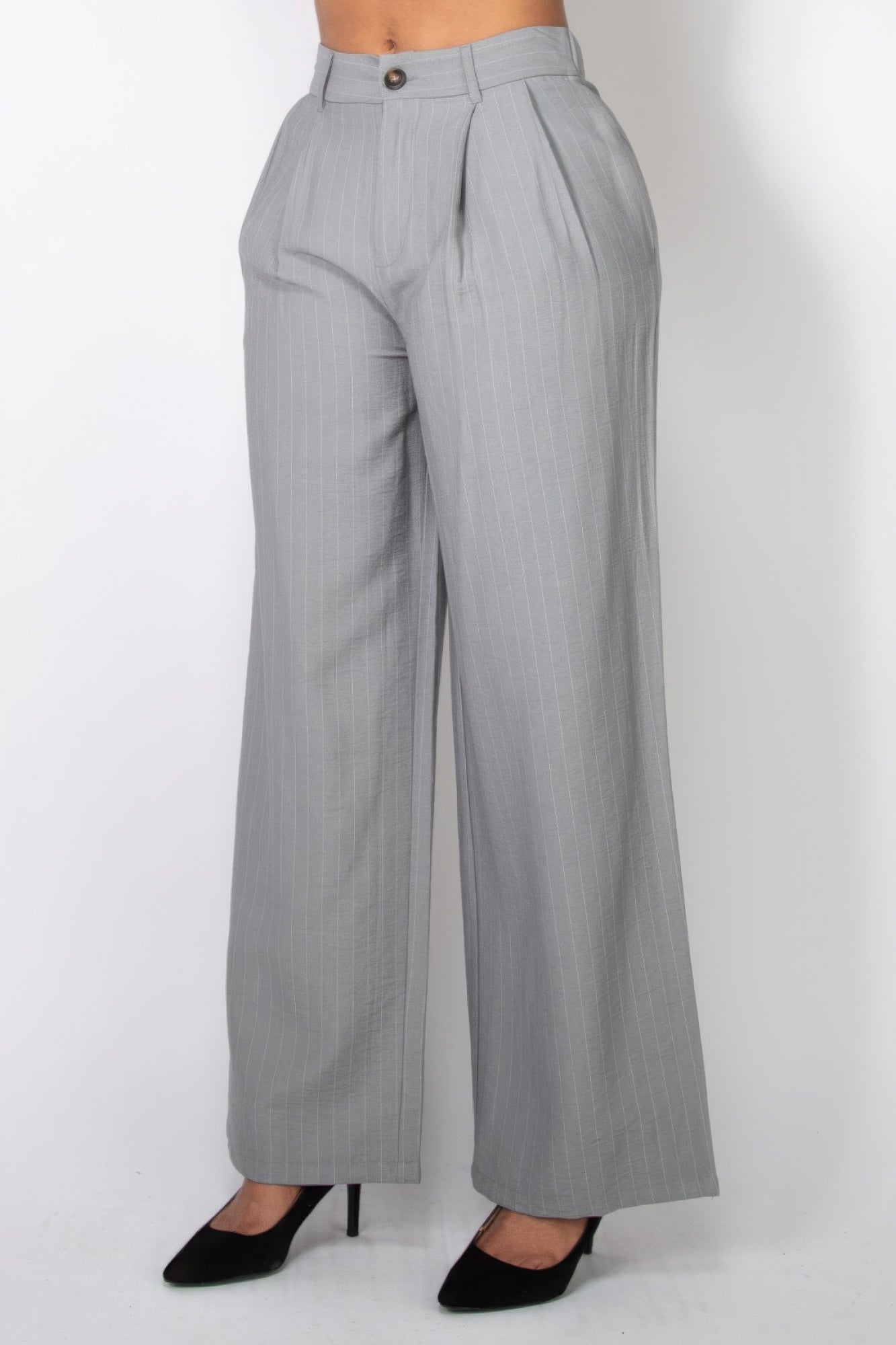 High-rise Stripe Wide Leg Pants