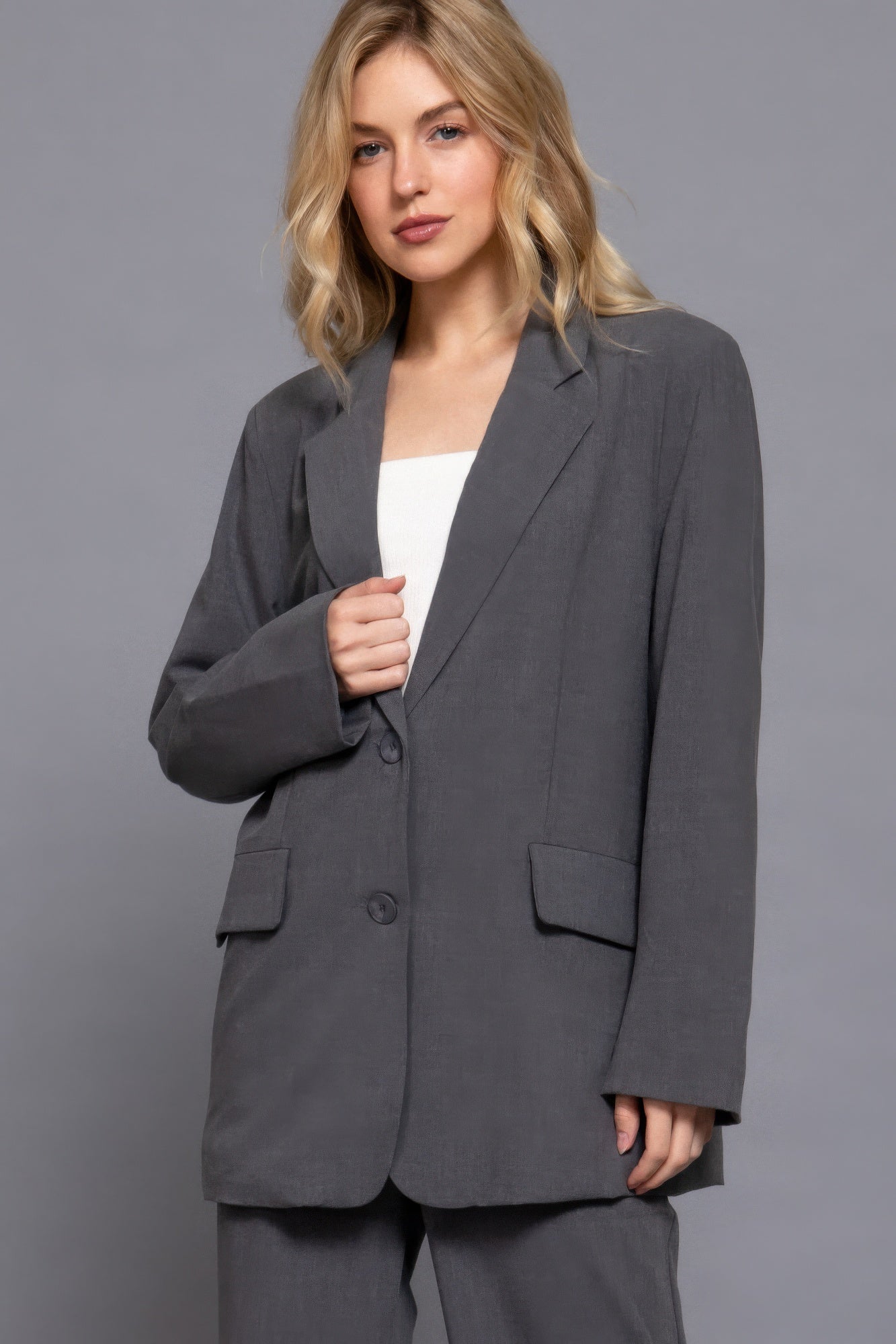 Front Button Closure Blazer