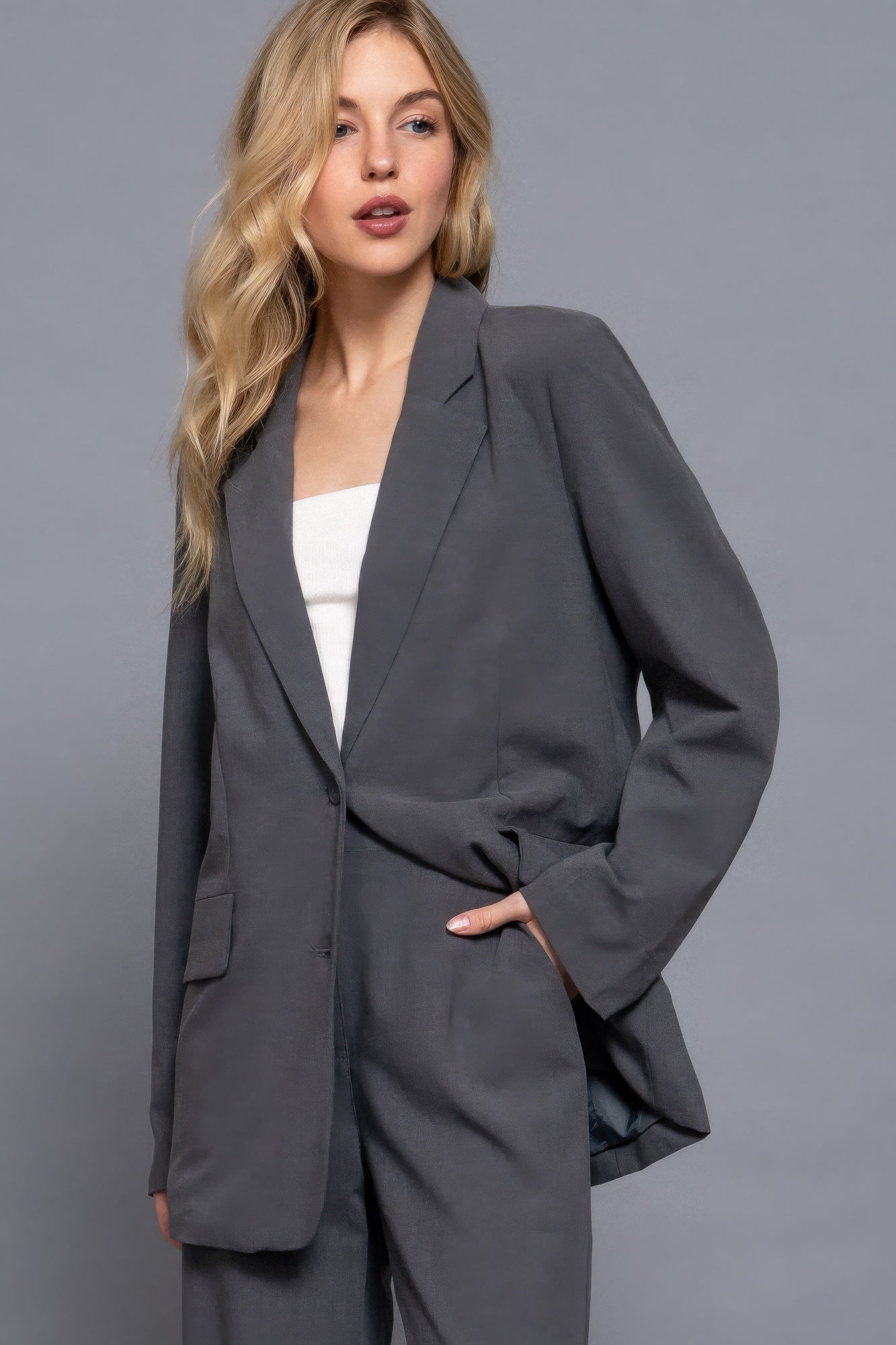 Front Button Closure Blazer