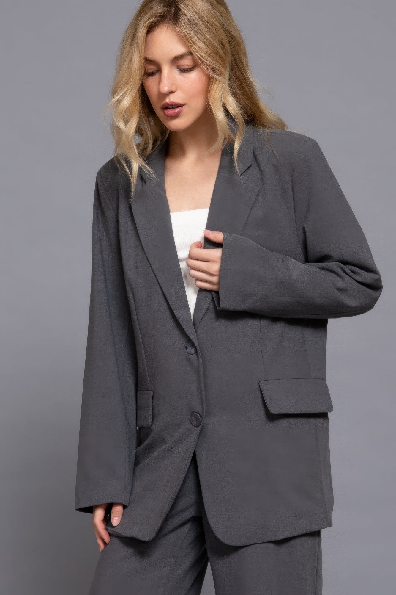 Front Button Closure Blazer