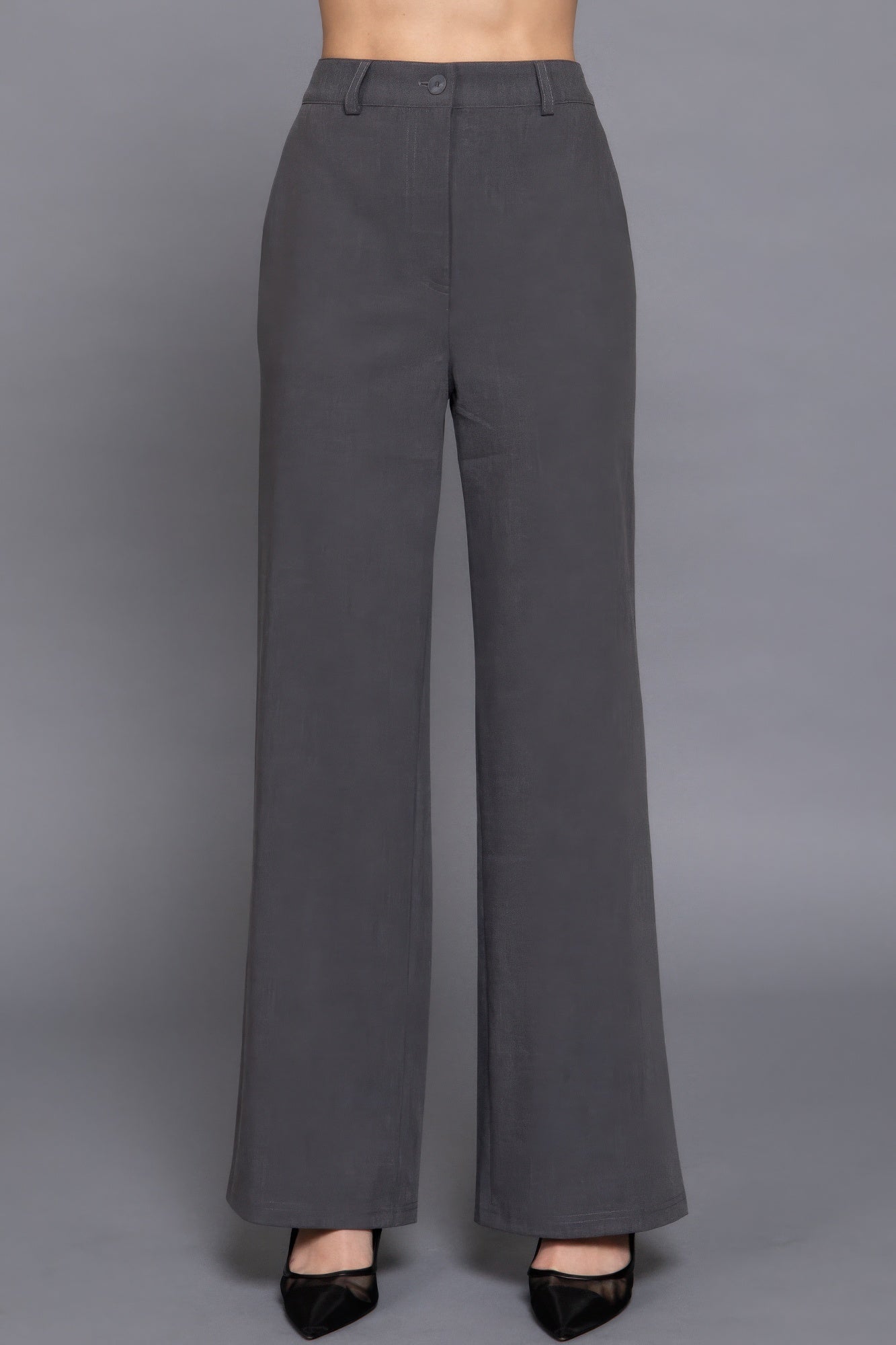 Back Straight Woven Long Pants