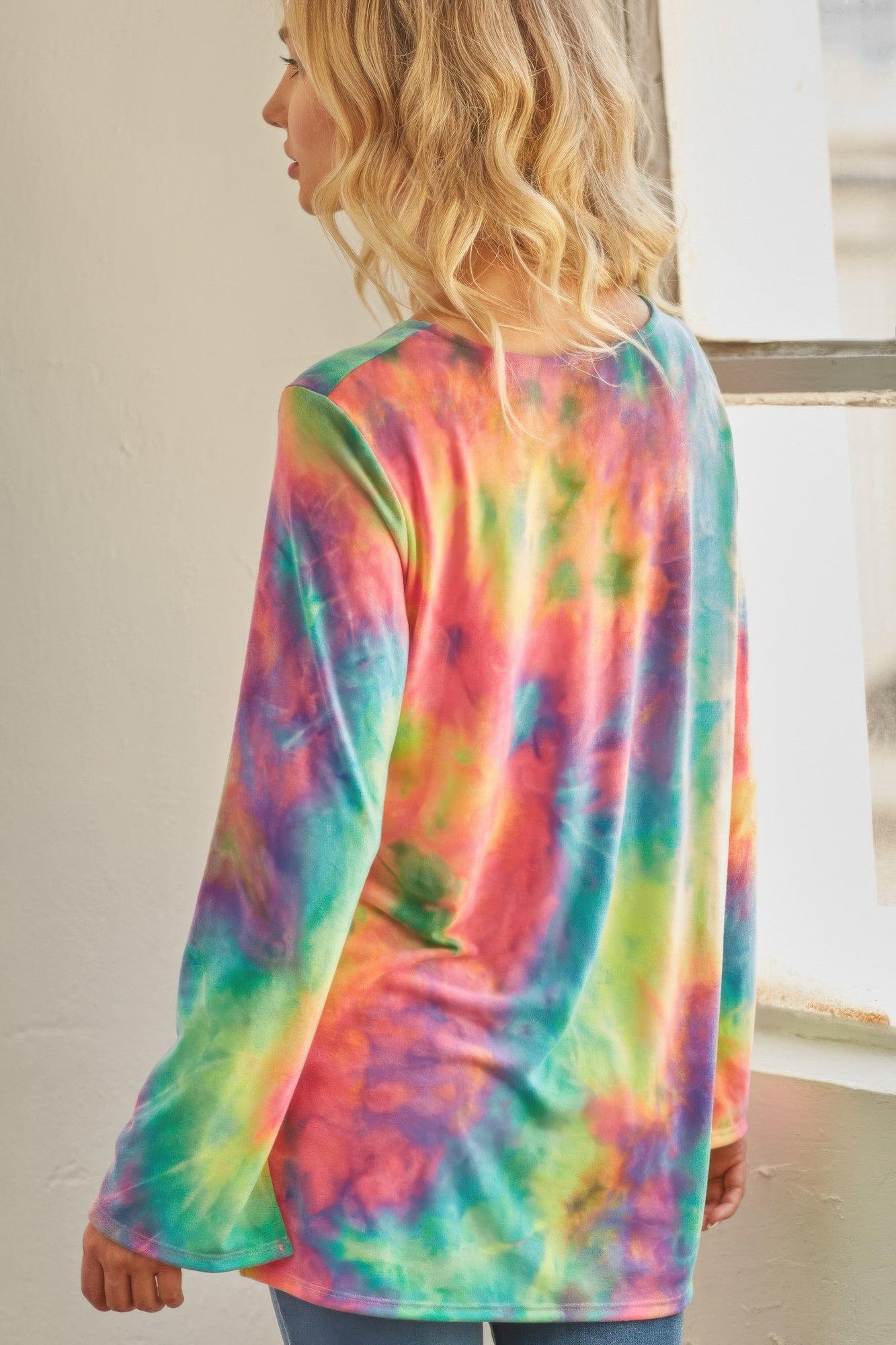 Tie-dye Cage Hi-low Top