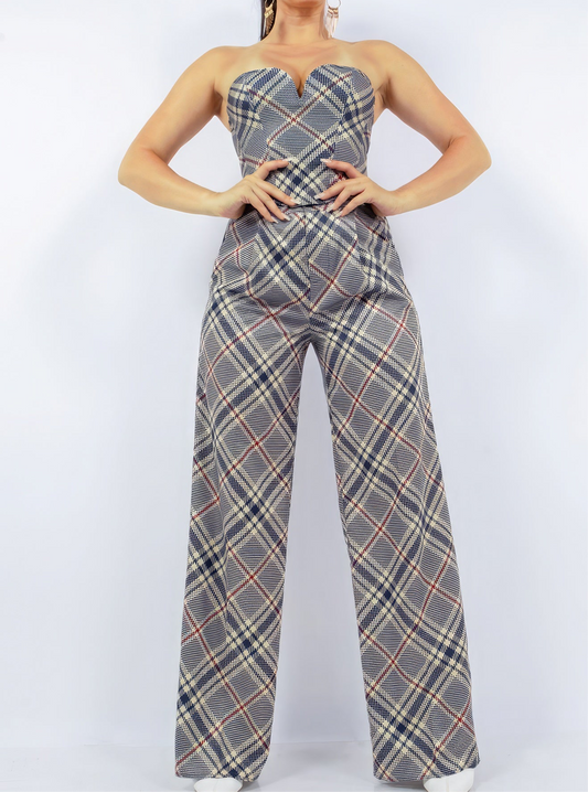 Bustier Top & Wide Pants Set