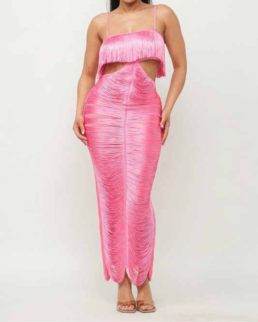 Lux Fringe Maxi Dress