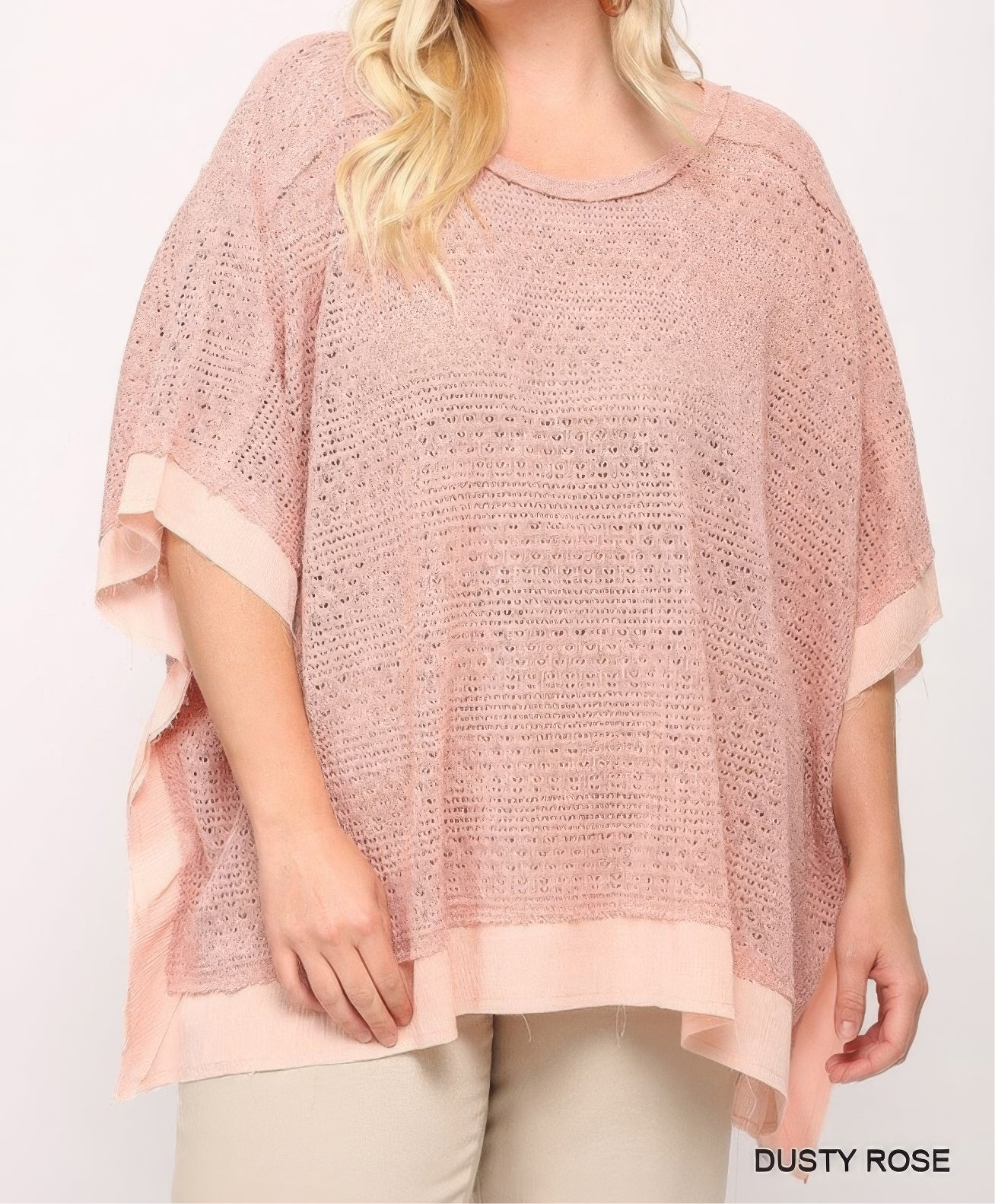 Light Knit And Woven Mixed Boxy Top