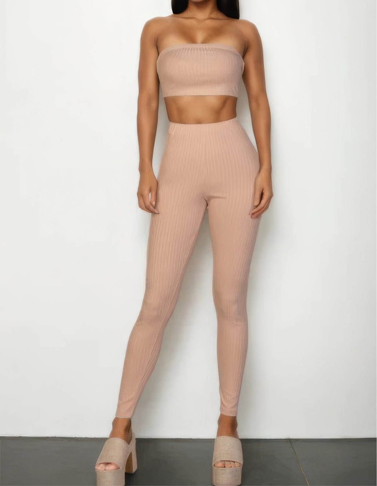 Ribbed Tube Top & Leggings Set